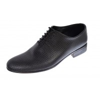 Pantofi barbati eleganti din piele naturala matritata cu siret STD120TXN